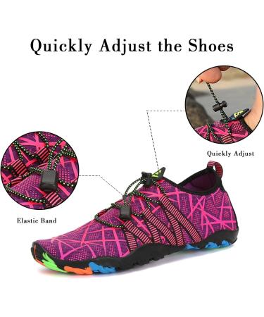 Buy Saguaro Unisex Bathing Shoes - Soft Breathable Slipproof Water Shoes for Women & Men - Violet EU Size 42 - Buy Online on GoSupps.com