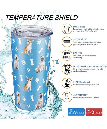 Mimorou Dog Gifts 20 oz Tumbler - Stainless Steel Coffee Mug for Dog Lovers - Birthday Christmas Thanksgiving Day Gift for Women - Funny Dog Travel Mug - Buy Online on GoSupps.com