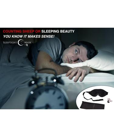 100% Light Blocking Sleep Mask Blindfold - Blackout Eye Shades for Relaxation, Migraines, Insomnia - Includes Soft Travel Eye Mask with Ear Plugs - Buy Online on GoSupps.com