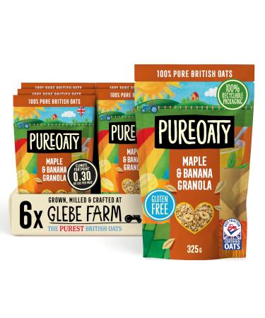 Glebe Farm Gluten Free Maple & Banana Oat Granola 6x325g
