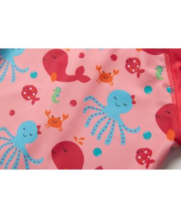 BONVERANO Baby Girls Sunsuit UPF 50+ One Piece with Sun Hat - Watermelon Red, 6 Months - Buy Online on GoSupps.com