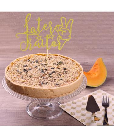 Arthsdite Later Traitor Cake Topper Relocating/Going Away/Job Change/Retirement/Last Day Office/Farewell Party Decoration - Gold Glitter - Buy Online on GoSupps.com