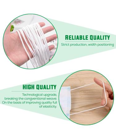 Purazam 1/8 Inch White Elastic Cord for Masks - 10 Yards Nylon/Spandex Fabric - Buy Online on GoSupps.com