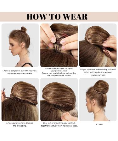 SARLA Dark Brown Synthetic Hair Buns Extension - Drawstring Updo Chignon for Women & Girls - Buy Online on GoSupps.com