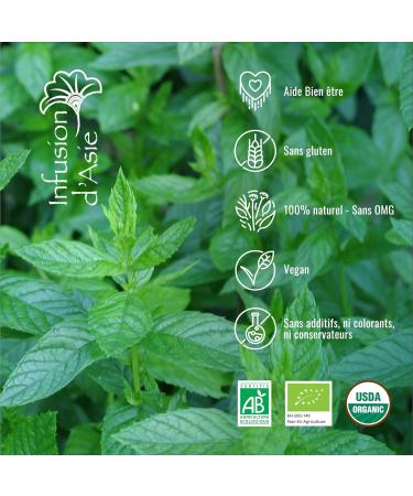 Khla - Menthe Poivr e Bio 150 g - Tisane & Infusion Bien- tre - Digestion & Fra cheur Naturelle - Chaude ou Glac e - Sachet Vrac - Feuilles H ch es - Origine gypte - Buy Online on GoSupps.com