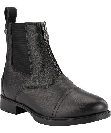 Nova Kids FZ Soft Paddock Ankle Boots | Suedwind | Soft Cowhide | Comfortable Rubber Sole | Front Zipper | Kids Sizes 29-41 | Durable Riding Slip Shoe - Black - Buy Online on GoSupps.com