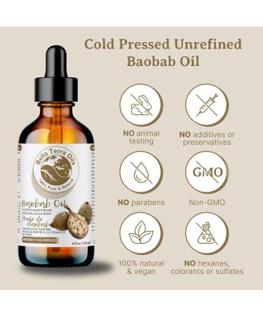 Baobab Oil. 236ml. 100% Pure. Cold-pressed. Unrefined. Single ingredient. Softens Rough Skin. Natural Moisturizer. Easily absorbs. Rich in Vitamins. For Hair Face Body Nails 236 ml (Pack of 1) - Buy Online on GoSupps.com