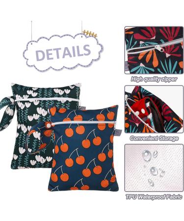 SEAUR Waterproof Cloth Diaper Pockets - 2 Pack with Zipper | Portable Baby Diaper Storage | Color 7 (18x25 cm) - Buy Online on GoSupps.com