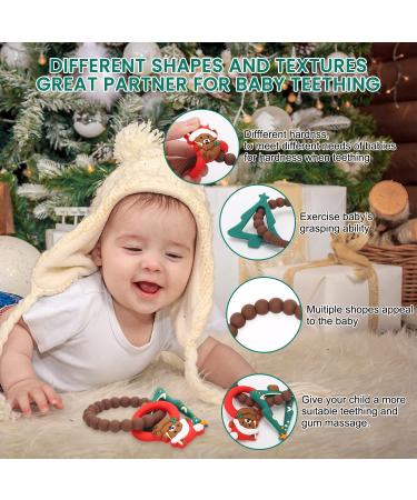 MISSLILI Christmas Tree and Hat Silicone Baby Teether - Perfect Baby Teething Toy for Festive Gifts - Buy Online on GoSupps.com