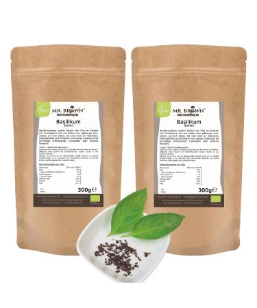 2x300g organic basil seeds use like chia seeds 600 GR