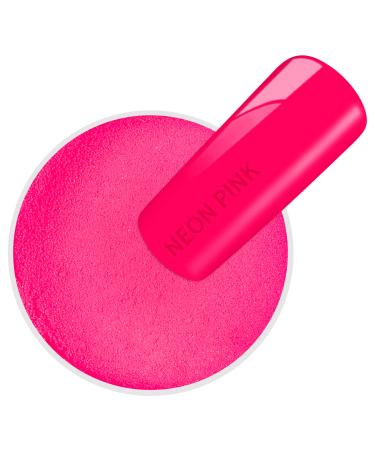 ND24 NailDesign Dipping Powder Nails Neon Color Powder Pink - 10g 10 g (1 pack) pink
