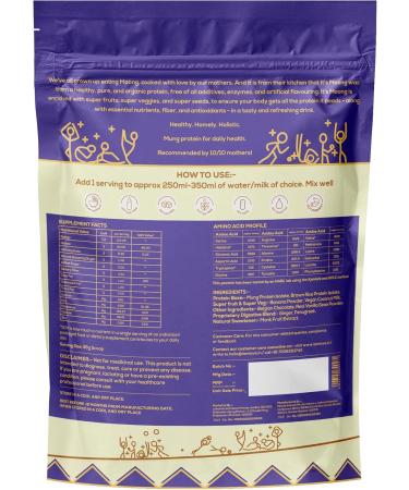 Buy I AM LOVE Vegan Protein Powder - Moong & Brown Rice Isolate 22g Protein Gluten Free Easy to Digest - Belgian Chocolate Flavor for Men & Women - Buy Online on GoSupps.com