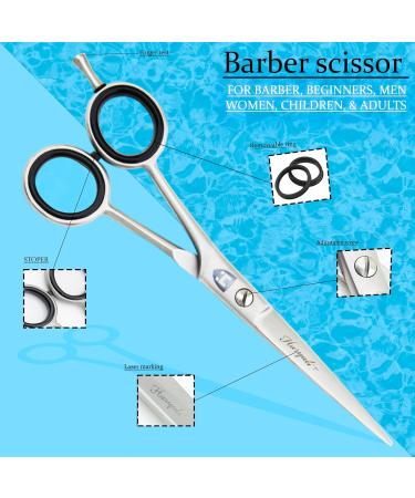 Haryali London 7" Straight Dog Grooming Scissors - Precision Stainless Steel Tools for Cat Pet Hair Cutting Trimming and Grooming - Buy Online on GoSupps.com