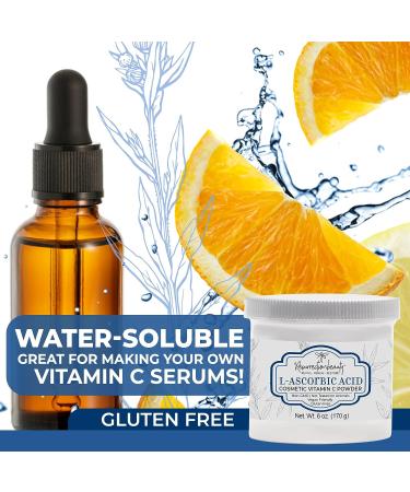 L-Ascorbic Acid Powder for DIY Vitamin C Serum & Anti-aging Formulations - 6 Oz. Jar - Buy Online on GoSupps.com