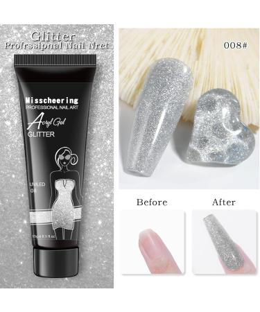 Extension Nail Gel - 15ml LED Hard Gels Builder Glitter Nail Extension Gel Nail Strengthen Nail Glue Gel Art Manicure Easy at Home Nanyaciv 08 - Buy Online on GoSupps.com