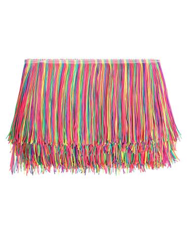 AWAYTR 10 Yards Sewing Fringe Trim - 6in Wide Tassel for DIY Craft Clothing and Dress Decoration (Rainbow, 6 Inches Wide) Rainbow 6 Inches Wide