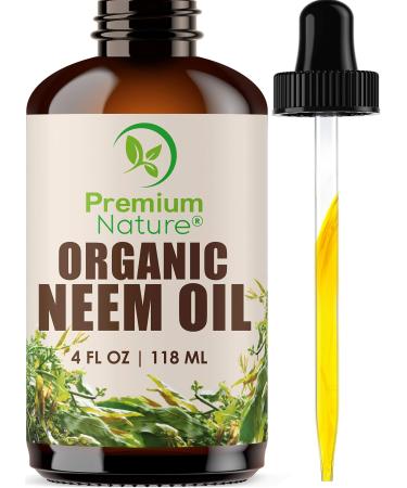 Neem Oil For Skin - Neem Oil for Hair, 100% Pure Neem Oil Cold Pressed Moisturizer Neem Oil for Essential Oil Mixing Neem Oil Organic Massage Oil 4 oz