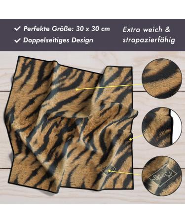 Popnwow Microfiber Cleaning Cloth | Optician Quality Glasses & Lens Cleaner | 30x30cm - Magic Africa Tiger Design for Camera Tablet & Screen - Buy Online on GoSupps.com