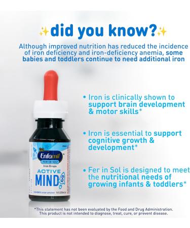 Enfamil Fer-In-Sol Iron Supplement Drops for Infants & Toddlers | Supports Brain Development | 50 mL Dropper - Buy Online Worldwide - Buy Online on GoSupps.com