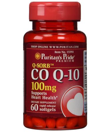 Puritan's Pride Q-Sorb Coq10 100mg 60 Softgels (3 Bottles)