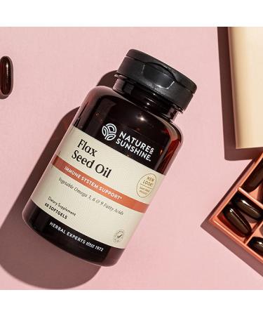 Nature's Sunshine Flax Seed Oil Softgels - 60 Capsules - Buy Online on GoSupps.com