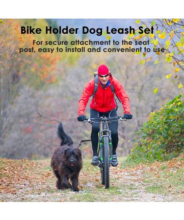 Hands-Free Dog Bicycle Leash for Training & Jogging | Ifcow Black Bike Leash for Dogs - Distance Holder & Coach - Buy Online on GoSupps.com