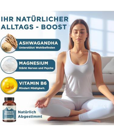 Buy High-Dose Ashwagandha Capsules with Magnesium & Vitamin B6 | 180 Vegan Capsules | 2004mg Premium Indian Sleepberry Powder | Natural & Lab-Tested | Made in Austria - Buy Online on GoSupps.com