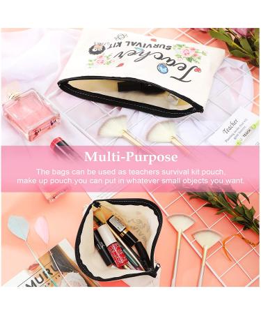 Teacher Appreciation Gift Set - 24 Piece Survival Kit, Makeup Pouch, Blessing Card Bracelet, and Cosmetic Bag for Teacher's Day - Elegant Style 9.1 x 5.9 Inch - Buy Online on GoSupps.com