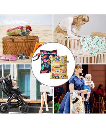 SEAUR Waterproof Cloth Diaper Pockets - 2 Pack with Zipper | Portable Baby Diaper Bags - Color 2 (18x25 cm) - Buy Online on GoSupps.com