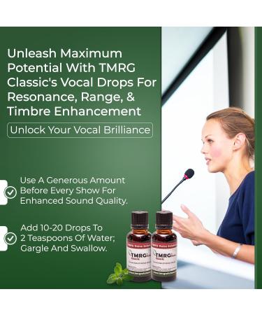 TMRG Classic Professional Vocal Cord Remedy 100% Natural Herbal Supplement Drops for Sore Throat hoarse Voice Hoarseness Vocal Damage Repair Vocal Problems craked Voice (15ml) - Buy Online on GoSupps.com