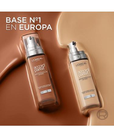  L'Oreal Paris L'Or al Paris - Liquid Foundation - 24H Hydration - Formula with Hyaluronic Acid - All Skin Types - Shade: Vanilla (2.N) - Perfect Match - 30 ml - Buy Online on GoSupps.com