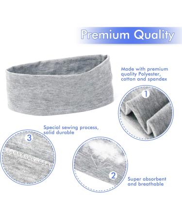 Sularpek Headband 3Pack Unisex Headbands for Women s Hair 7.5cm Stretchy Fabric Headband Breathable Hair Band for Sweat-Wicking Stretchy Head Band for Doing Workout Yoga Makeup Running - Buy Online on GoSupps.com