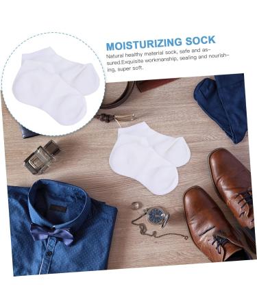 Housoutil 1 Pair Protective Socks Silicone Socks Spa Moisture Socks Gel Heel Socks Hydrating Socks Cotton Socks for Moisturising Night White Women's Sebs Moisturizing High Heels - Buy Online on GoSupps.com
