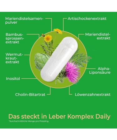 Victilabs Leber Complex Daily - Vegan Liver Support | Artichoke Dandelion Choline | 120 Additive-Free Capsules | High-Dose Milk Thistle Supplement - Buy Online on GoSupps.com