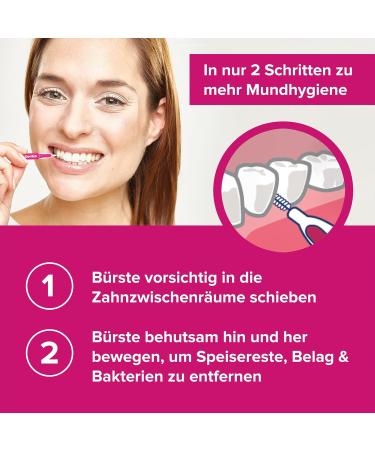 Buy 12 pc Dentek Easy Brush Interdental Brushes ISO 0 - Extra Fine for Tight Spaces Mint Flavor | Hygienic Protective Cap | Fast International Shipping - Buy Online on GoSupps.com