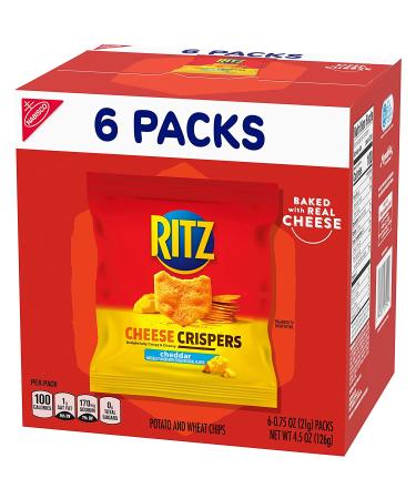 RITZ Cheese Crispers Cheddar Chips 0.75 oz Snack Packs - School Lunch Box Snacks (Pack of 24) - Buy Online on GoSupps.com