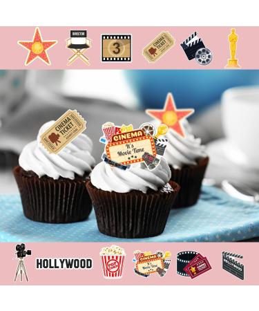 24 Hollywood Movie Star Edible Wafer Cupcake Toppers Cake Decoration Decor - Buy Online on GoSupps.com