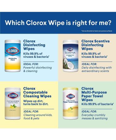 Clorox Scentiva Cleaning Wipes | Pacific Breeze & Coconut Scent | 75 Count - Buy Online on GoSupps.com