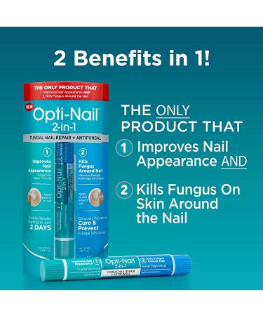 Opti-Nail 2-in-1 Fungal Nail Repair & Antifungal Treatment - Improve Nail Appearance, Kill Nail Fungus - Buy Online on GoSupps.com