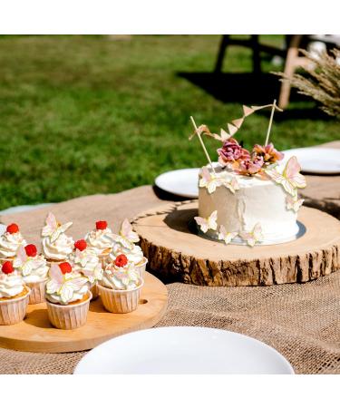 30 Pcs Butterfly Cake Decorations Butterfly Cake Topper Butterflies for Cakes Gold Butterfly Cake Toppers for Birthday Wedding Party Baby Shower Decor (Pink) - Buy Online on GoSupps.com
