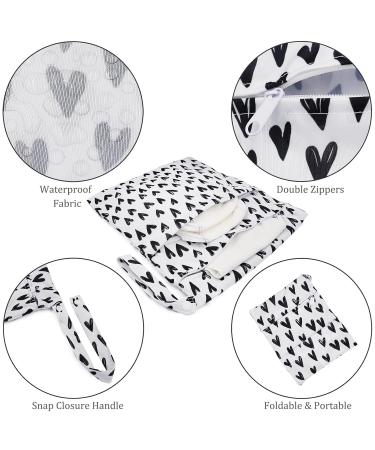 Felfang Diaper Bag Set - 2 Wetbag Organizers & Reusable Fabric Diapers (White Heart) | International Shipping Available - Buy Online on GoSupps.com