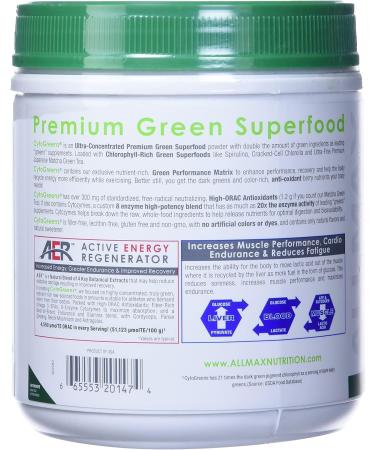 CytoGreens - Acai Berry Green Tea - 60 serving 535-gram & ALLMAX Nutrition - Creatine Monohydrate Micronized Creatine Powder for Strength and Muscle Recovery Gluten Free & Fast Absorbing 400g - Buy Online on GoSupps.com