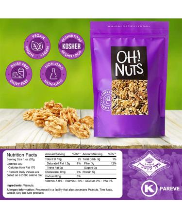 Raw Walnuts 2lb Bulk Bag | Unshelled Chandler Halves & Pieces Mix | Fresh & Healthy Keto Snacks | Vegan & Paleo Friendly | Gluten-Free | For Gourmet Baking - Buy Online on GoSupps.com