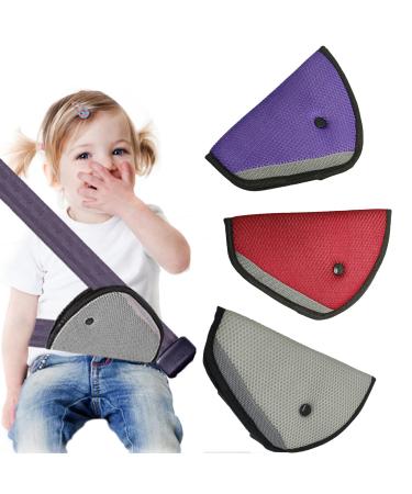 Kids Seat Belt Adjuster Car Safety Cover Strap Pads Seat Belt Adjuster for Baby/Toddler/Children/Adult Shoulder Neck Triangle Positioner SeatBelt Adjustment 3 Pcs