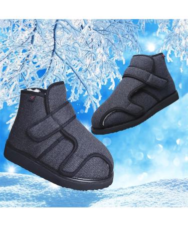 Lightweight Diabetic Shoes for Women | Winter Thermal Fleece Lined Adjustable Boots for Swollen Feet | Comfortable Edema Sneakers for Elderly Hammertoe & Arthritis - Size 5.5 Blue - Buy Online on GoSupps.com