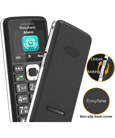 Easyfone T200 GSM Senior Cell Phone - 1.8 inch Large Button Mobile with SOS & Charging Station | No Contract Black 2G - Buy Online on GoSupps.com