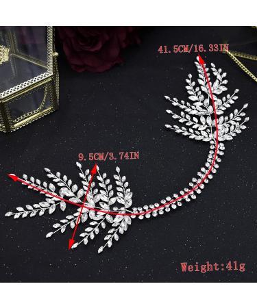 LOVEFOIVER Rhinestone Bridal Headband - Handmade Wedding Hair Accessories for Brides - Buy Online on GoSupps.com