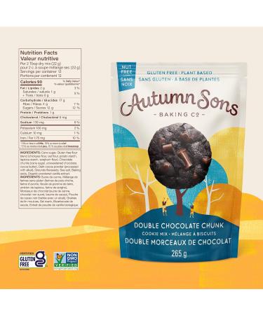Autumn Sons Baking Co. Gluten Free Cookie Mix. Double Chocolate Chunk. Vegan Plant Based Baking Mix. Free From 11 Common Allergens. Dairy Free Nut Free Soy Free Non GMO 265g (Pack of 1) - Buy Online on GoSupps.com