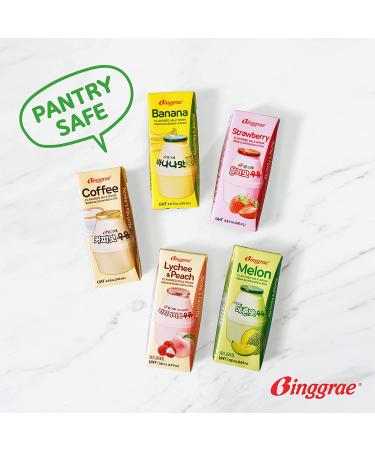 Binggrae Banana Flavored Milk 6.8 Fl Oz (Pack of 6) - Delicious Korean Banana Milk - Buy Online on GoSupps.com