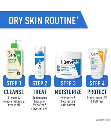 CeraVe Hydrating Foaming Oil Cleanser Moisturizing Cleanser for Face & Body Squalane Oil + Hyaluronic Acid + Ceramides For Dry to Very Dry Skin Fragrance Free & Residue Free 8 FL Oz 8 Fl Oz (Pack of 1) - Buy Online on GoSupps.com